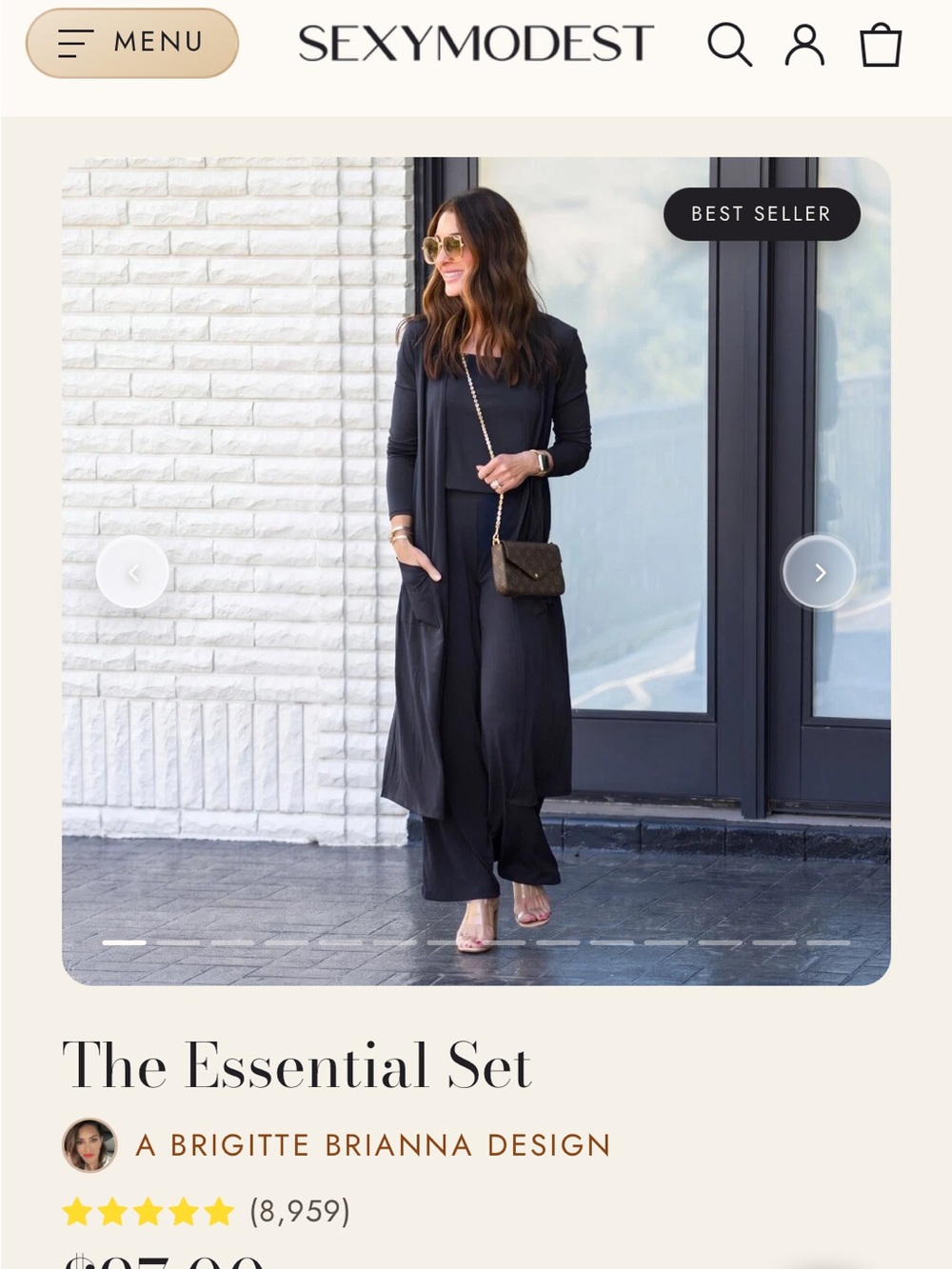 The Essential Set - Black Wide Leg Jumpsuit & Duster